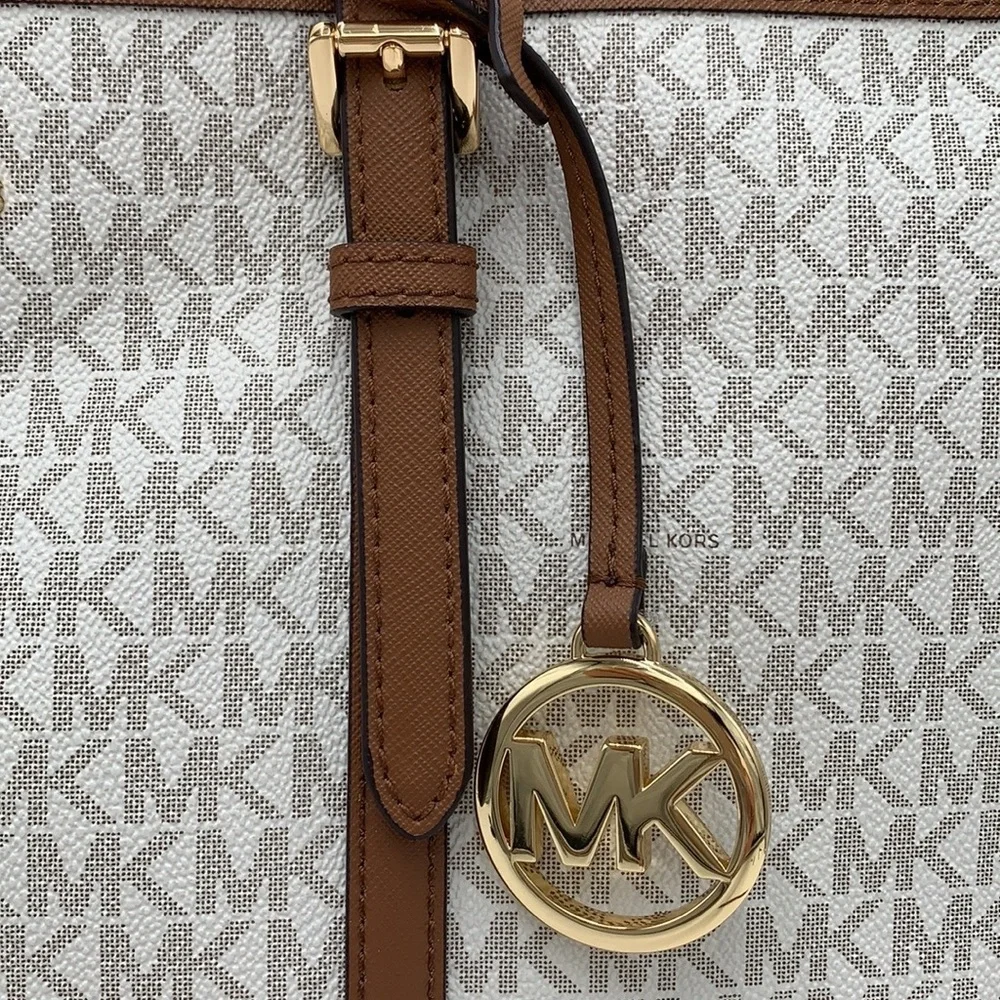 MICHAEL KORS TOP ZIP LARGE TOTE VANILLA COLOR